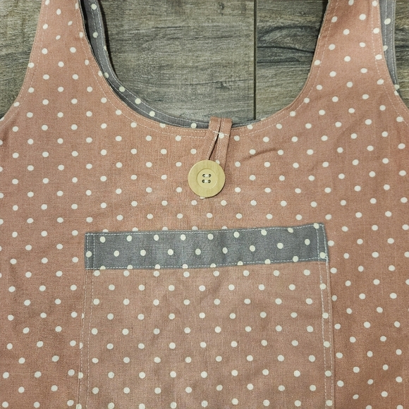 Reversible Polka Dot Cloth Bag - Picture 3 of 5